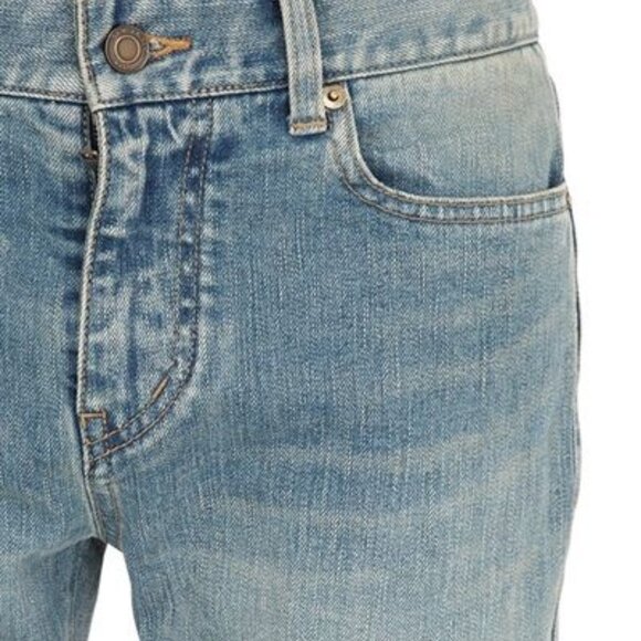 Saint Laurent Paris skinny fit distressed knee effect